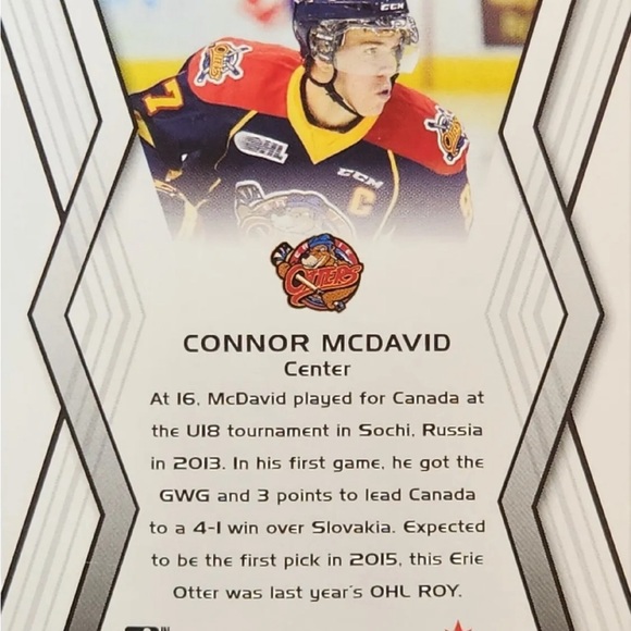 Connor McDavid Rookie Card - Picture 2 of 2